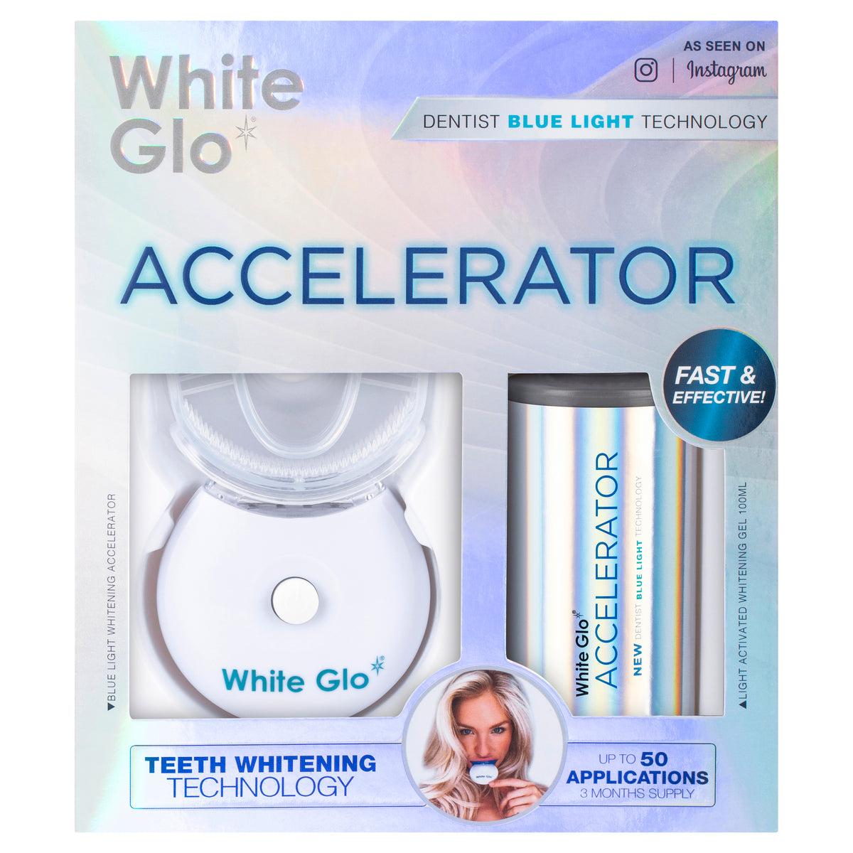 Accelerator LED Kit Blue Light Teeth Whitening Technology White Glo UK